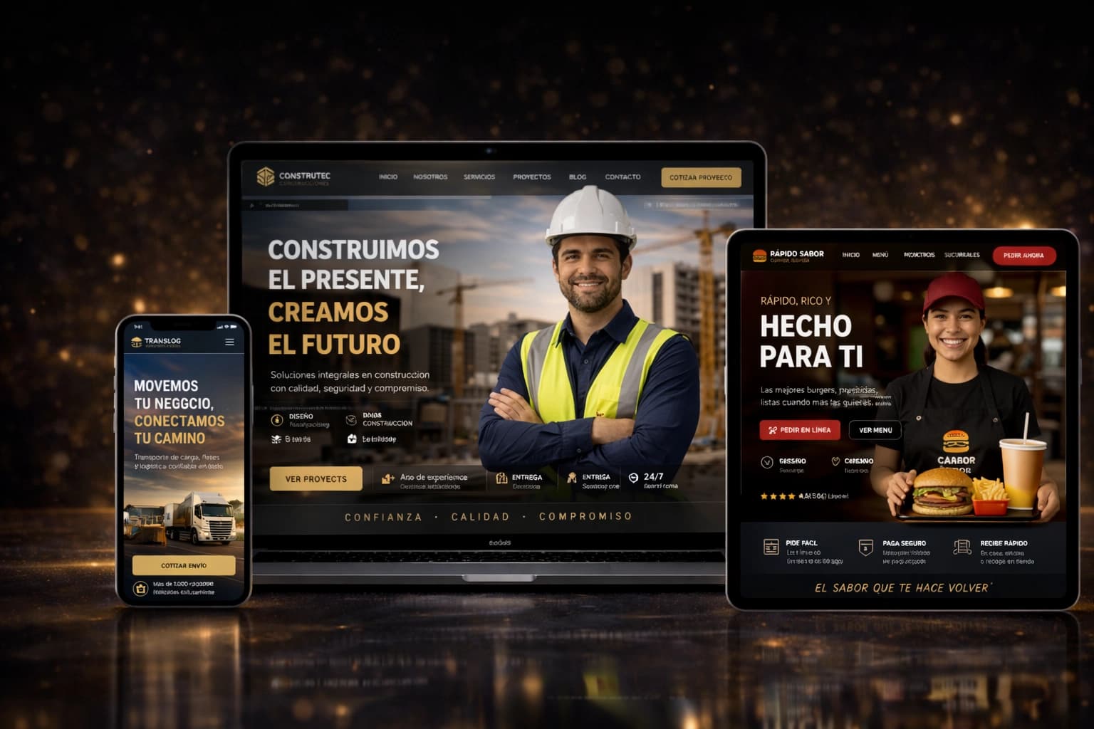 Vista previa de una página web premium para empresas